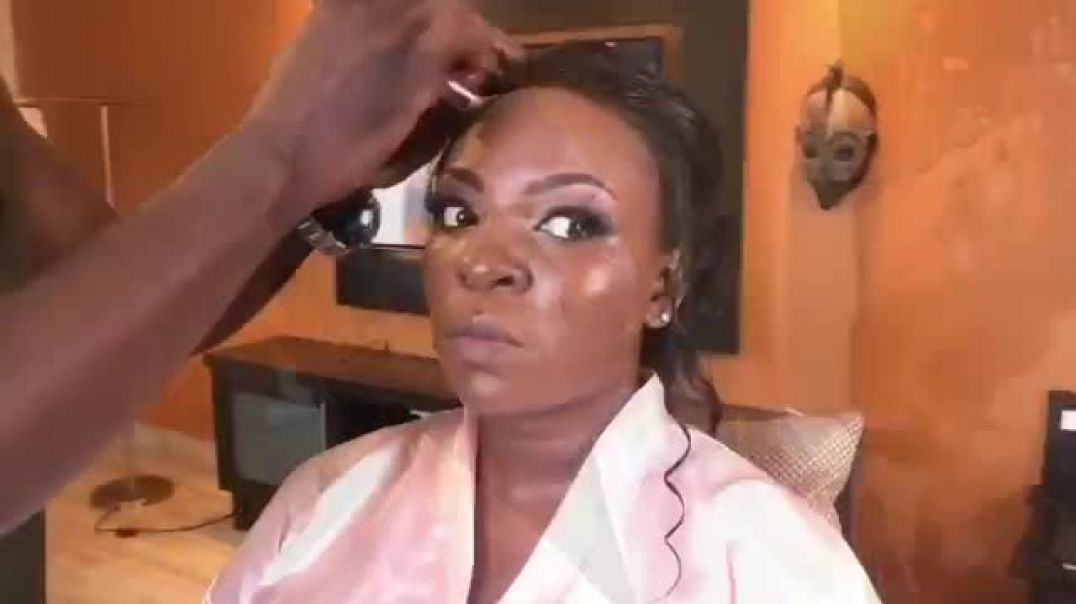 ⁣maid of honor glam hair and makeup transformation lookg salon uganda