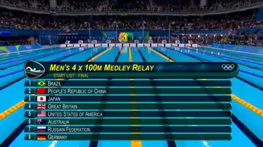 ⁣rio replay men s 4x100m medley relay final h264 12119