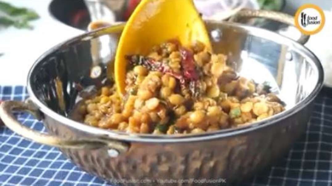 chana daal fry restaurant style recipe by food  fusion