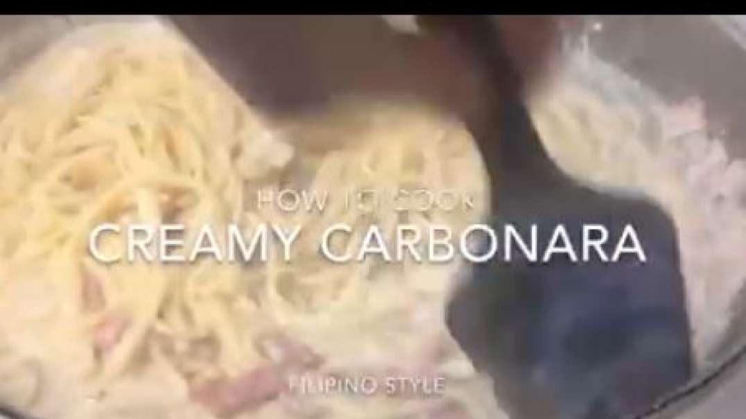 creamy carbonara filipino style pinoy style carbonara pasta