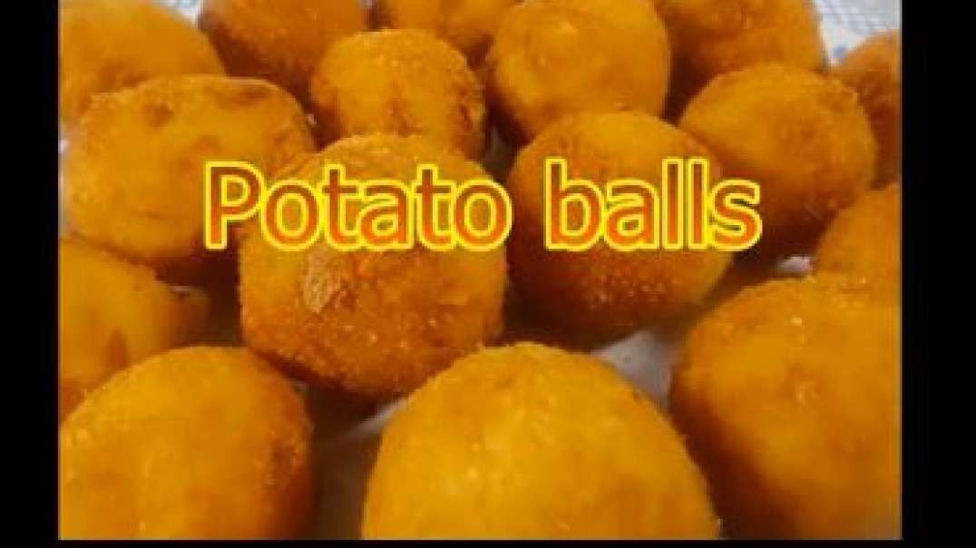 Fried potato balls easy food recipes for beginners to make at home