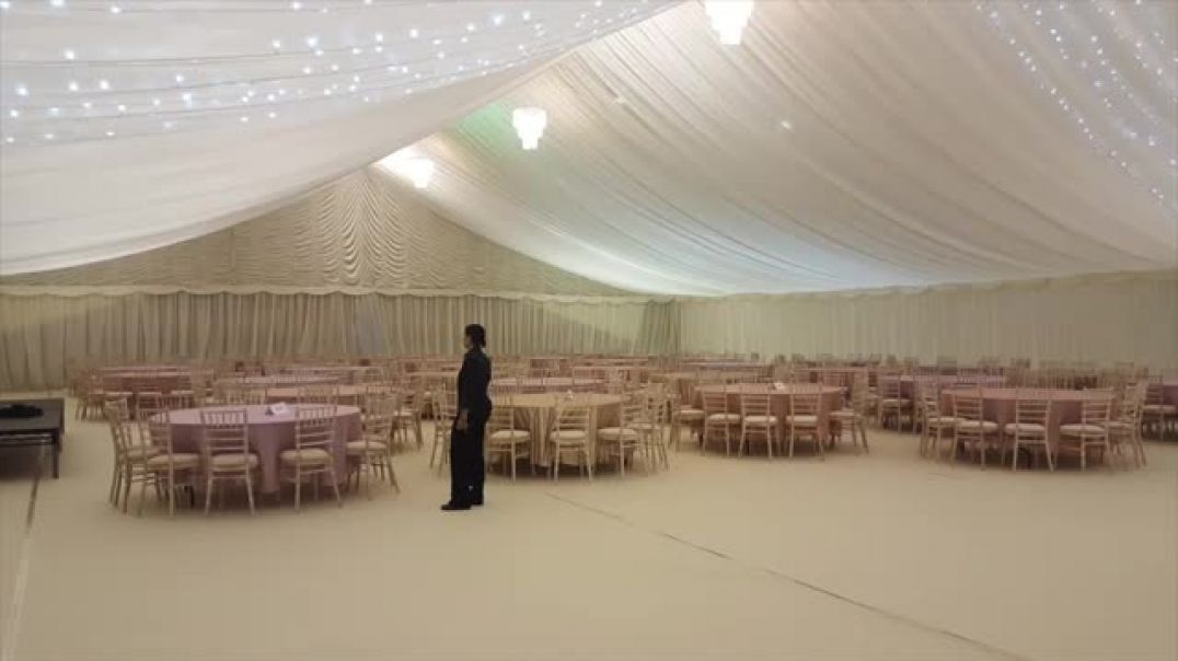 ⁣Marquee Styled Wedding Transformation in London