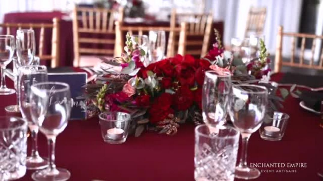 Crimson  Navy Floral Wedding styled by Enchanted Empire Event Artisans