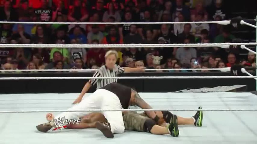 ⁣John Cena Roman Reigns  Dean Ambrose vs The Wyatt Family Raw June 9 2014