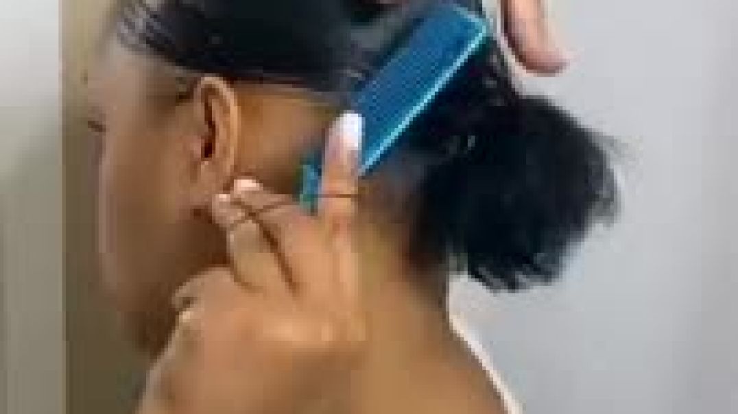 How to Conceal your edges  Short Hair Ponytail Hack