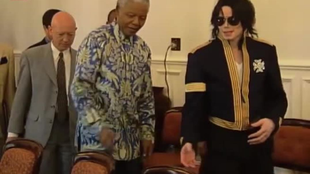 Michael Jackson meets Nelson Mandela