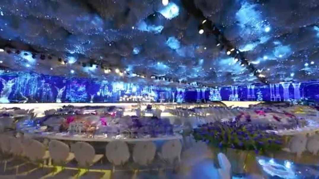 Qatar with a Fairy TaleLike Decorations and Various Shades of Blue0