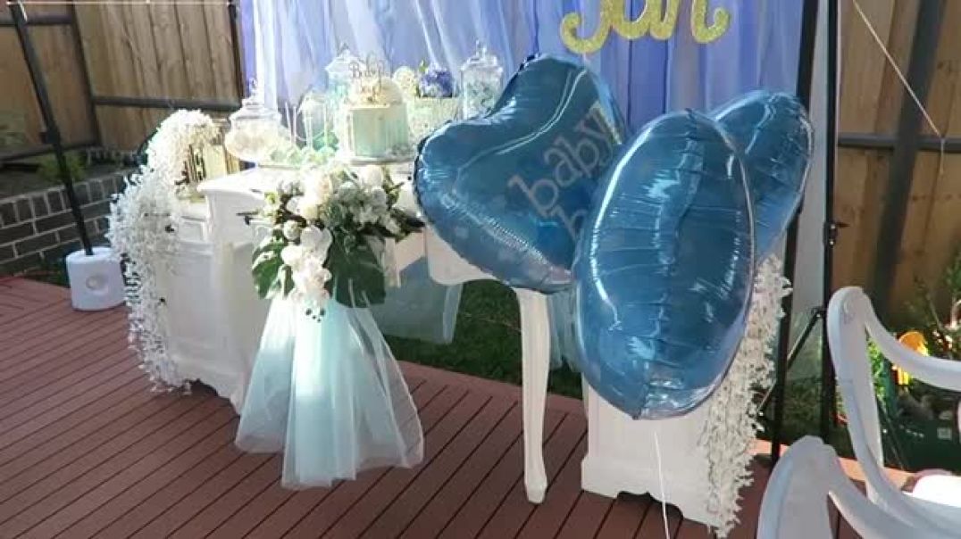 Blue and Gold Baby Shower