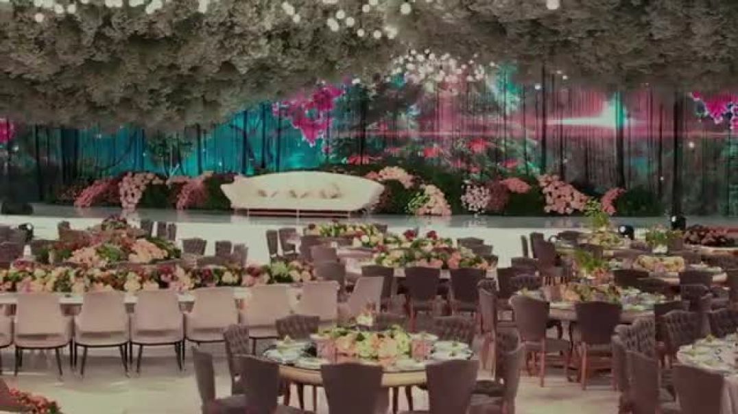 Flower Decorations and Special Ceiling Installation