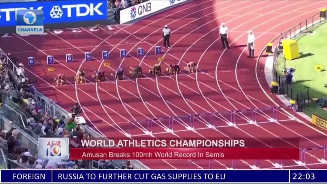 ⁣Amusan Breaks World Record, Wins Gold At World Athletics Championships