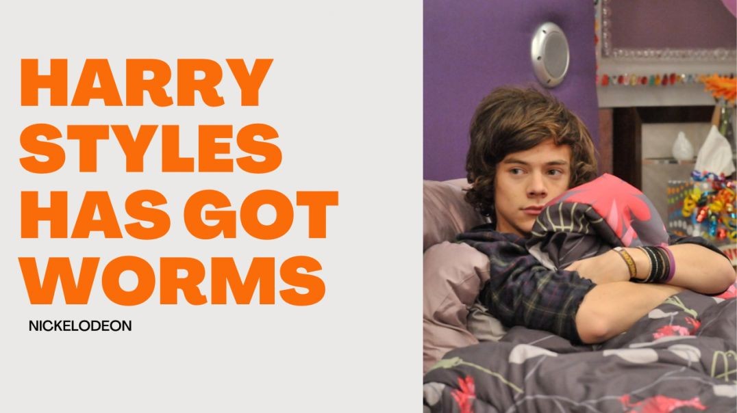 ⁣When Harry styles had jungle worms on Icarly