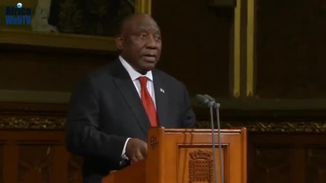⁣The West Must Pay To Compensate Developing Nations President Cyril Ramaphosa At British Parliament