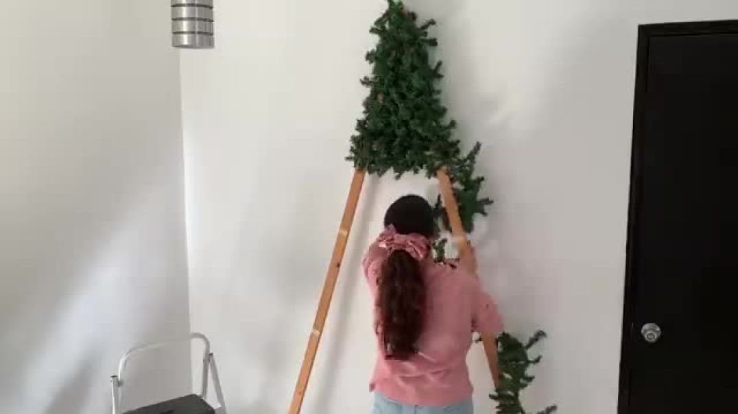 ⁣NO NAILS! - CHRISTMAS TREE on the WALL (Christmas  TREE DECORATIONS) CHRISTMAS DIY