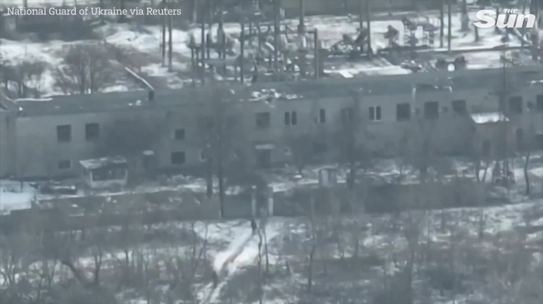 ⁣Ukraines National Guard strikes facility in Donetsk against Russian troops