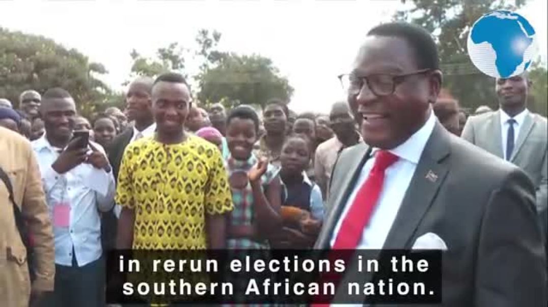 ⁣Malawian preacher Lazarus Chakwera sworn in as president after beating incumbent Mutharika in reruni