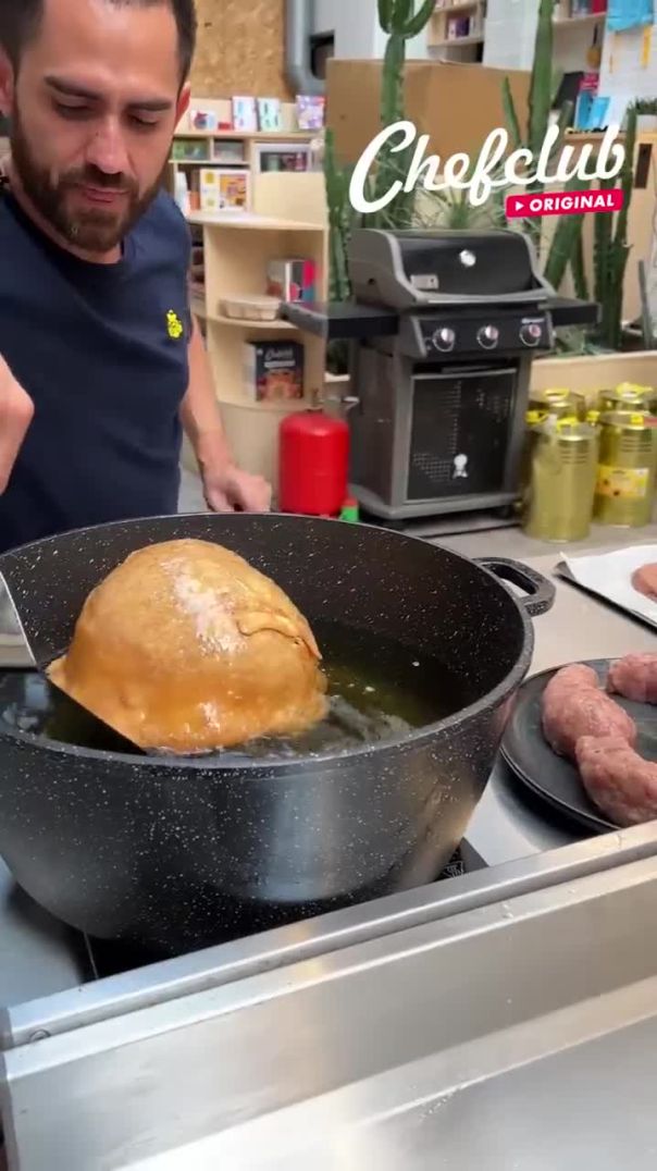Fried Bubble Bread! A bubbly new recipe 😃 #SHORTS