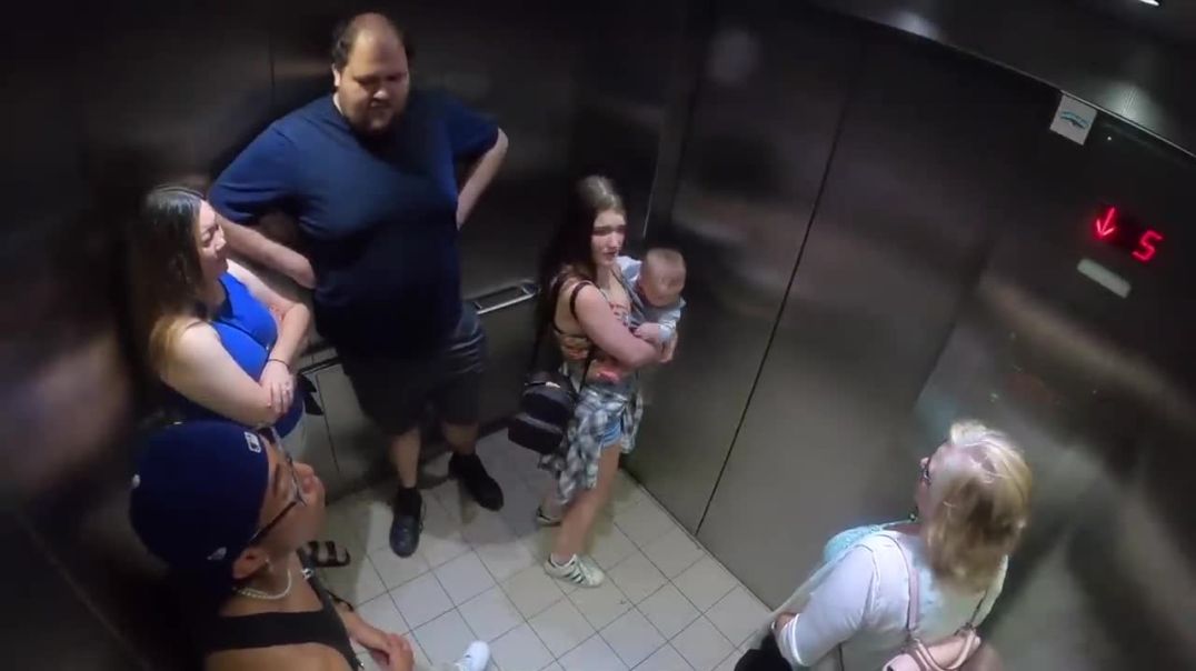 ⁣Disturbing Mother with Baby in the Elevator😰(Social experiment)