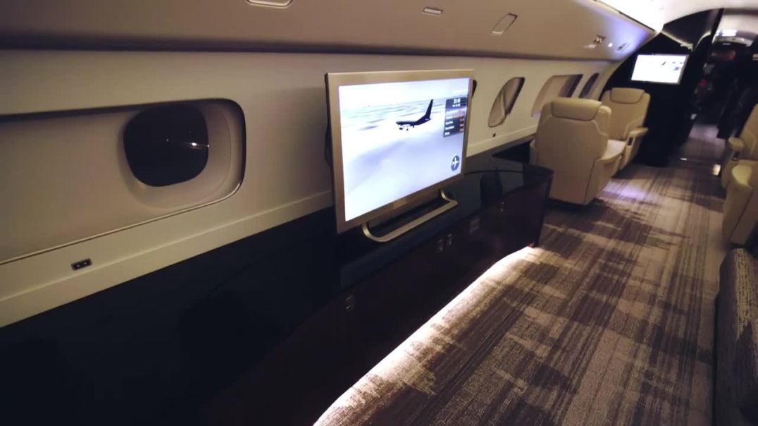 ⁣Inside luxury $54M Private Jet  Embraer Lineage 1000E