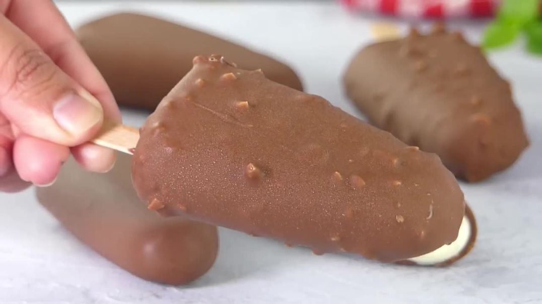 Choco bar Ice-Cream Recipe  Eggless  Without Cream  Easy Chocolate Ice Cream recipe by Tiffin Box