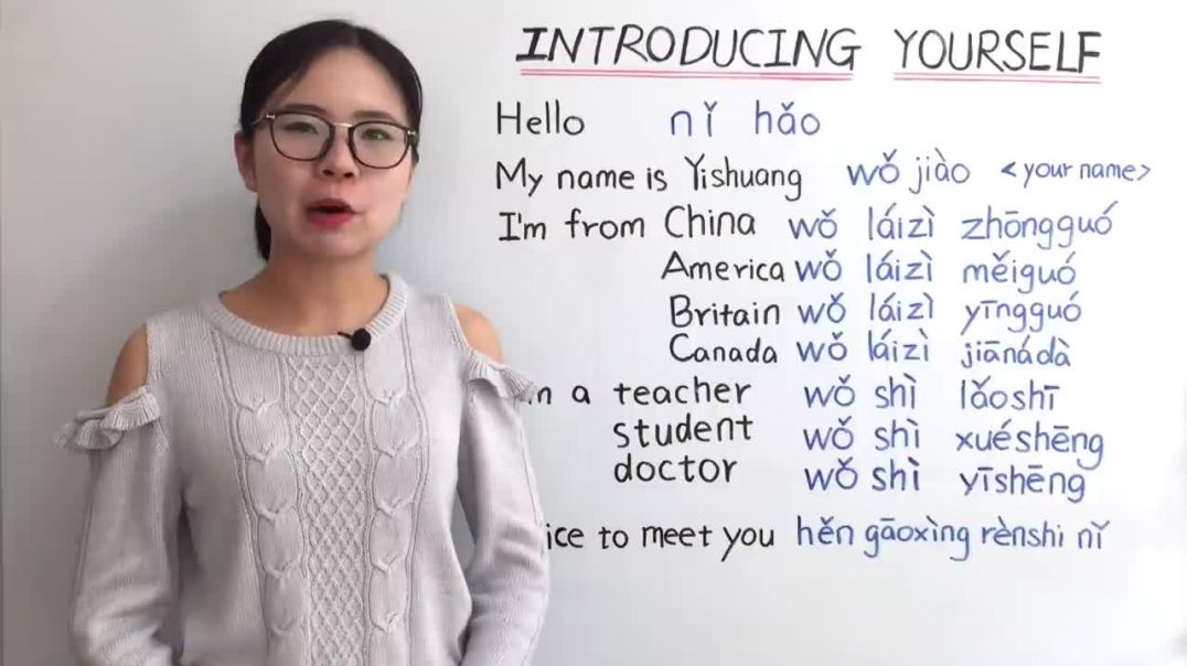 Introduce Yourself in Chinese   Beginner Lesson 1  HSK 1