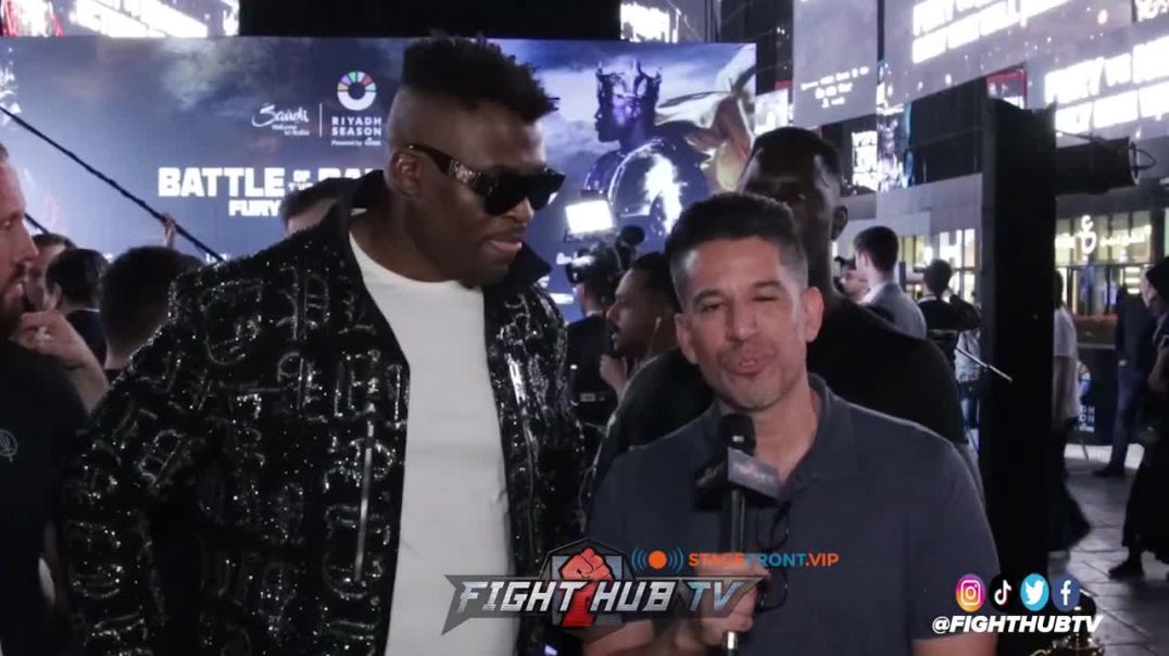 ⁣Francis Ngannou ADMITS HES NERVOUS fighting Tyson Fury in boxing debut!
