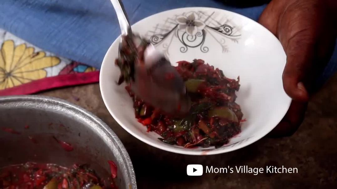 ⁣How To Cook Ebbuga &amp;amp; Entula (Red Spinach Garden Eggs) -  African Food )