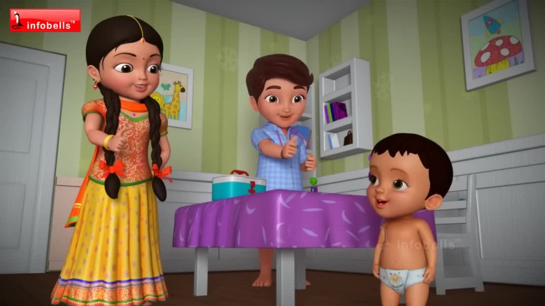 ⁣Doctor Pretend Play Hindi Rhymes and Kids Videos